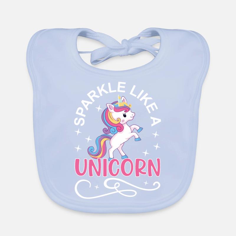 Glitzer wie ein Einhorn Baby Bio-Lätzchen