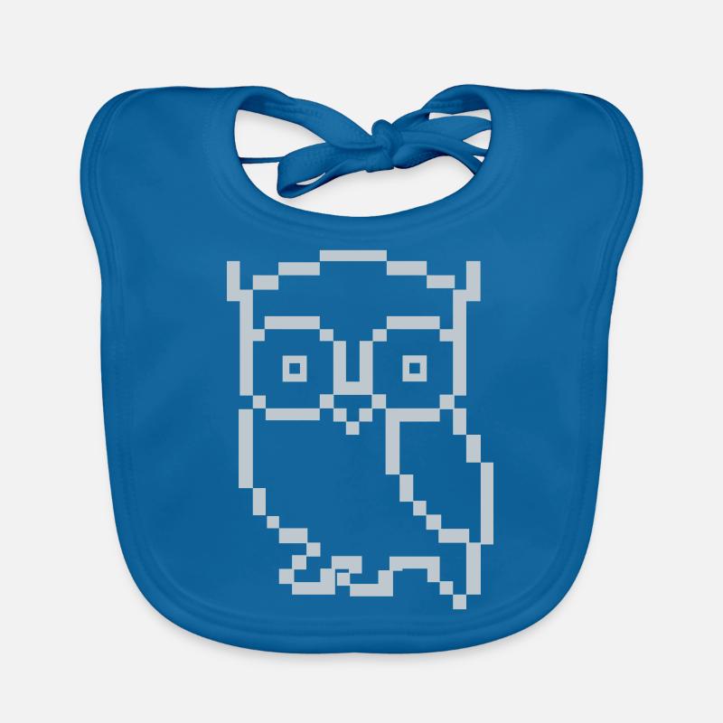 Hibou Pixel Bavoir bio Bébé
