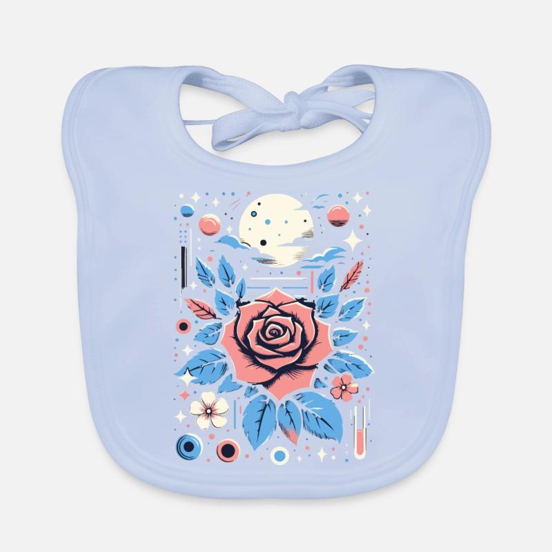 Kosmische Rose Baby Bio-Lätzchen