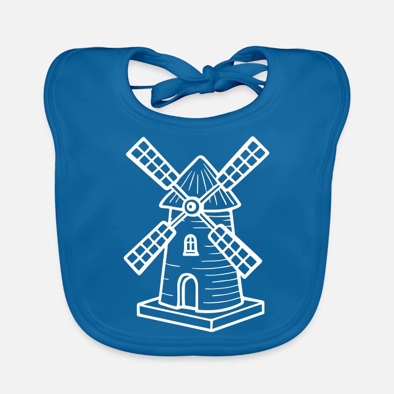 Windmill Symbol Mill Organic Baby Bibs
