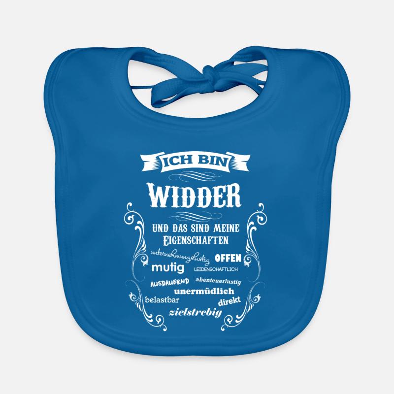WIDDER - STERNZEICHEN Baby Bio-Lätzchen