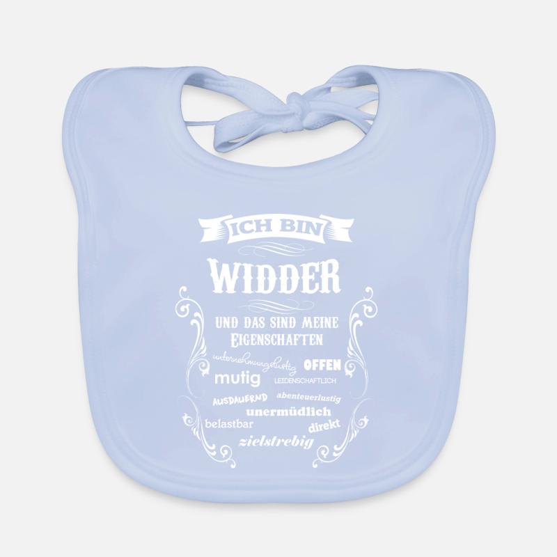 WIDDER - STERNZEICHEN Baby Bio-Lätzchen