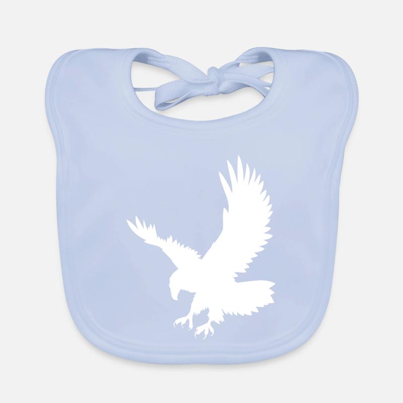An eagle chasing its prey Organic Baby Bibs