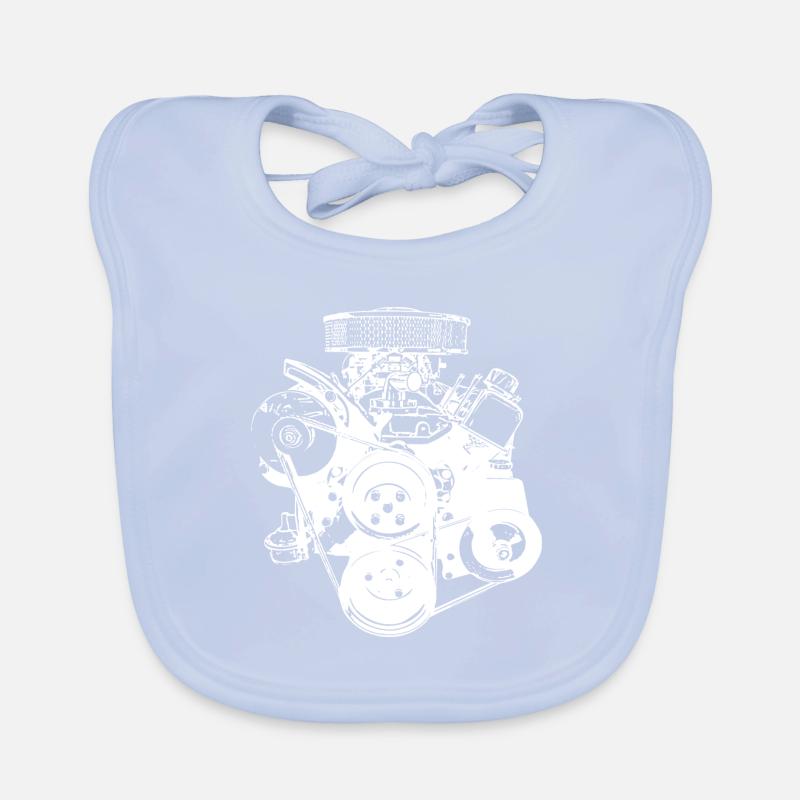 V8 big block engine Organic Baby Bibs