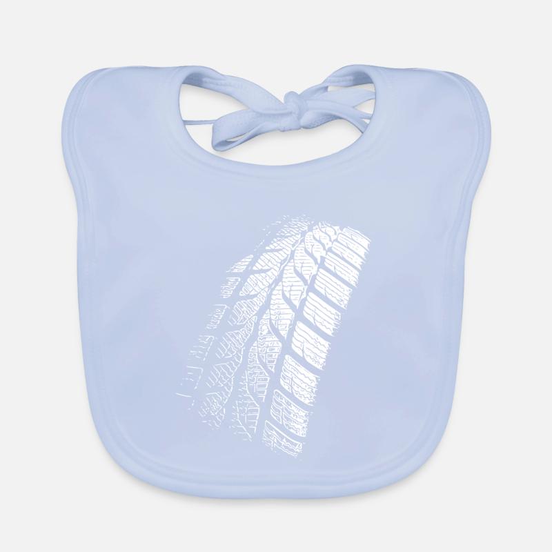 Tire Impression / Tires / Motorcycle / Car Organic Baby Bibs