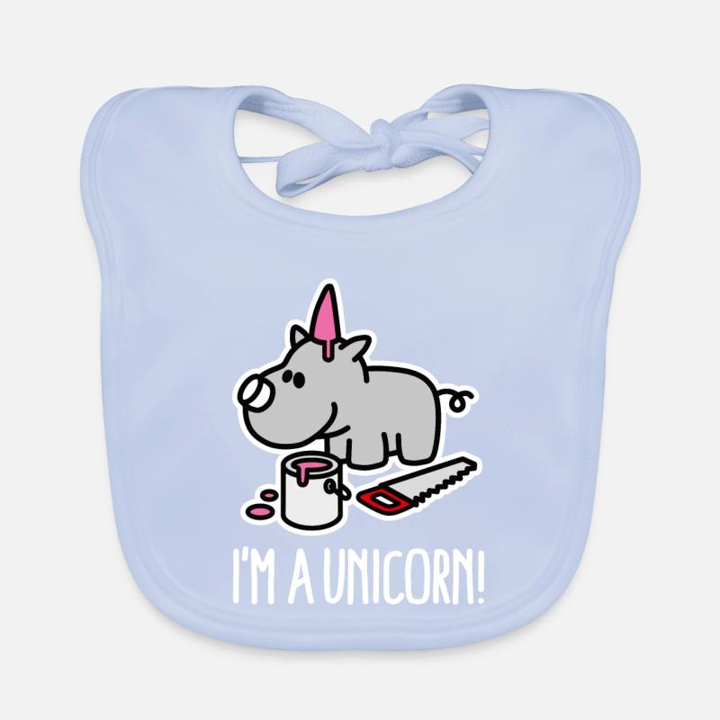 Ich bin ein Einhorn Nashorn lustige mollig BBW Plus Größe Baby Bio-Lätzchen
