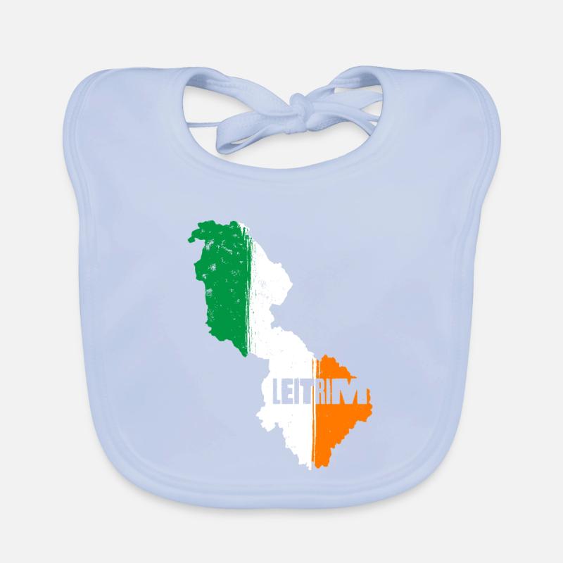| du comté de Leitrim Irlande Contour de la carte du drapeau Bavoir bio Bébé