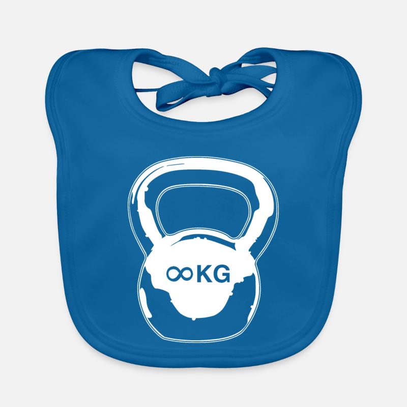 Kettlebell - Baby Bio-Lätzchen - Pfauenblau