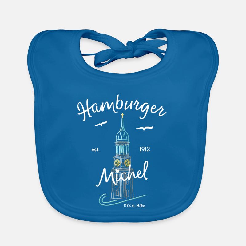 Hamburger Michel, Kirchturm, Deutschland Baby Bio-Lätzchen