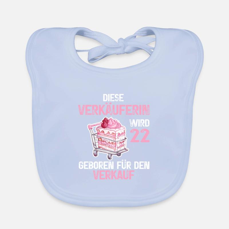 22 Geburtstag Verkäuferin Einzelhandel Spruch Baby Bio-Lätzchen