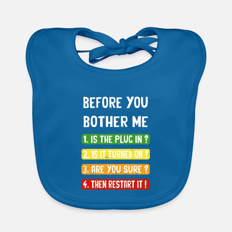 Computer Checklist - Organic Baby Bibs - peacock-blue