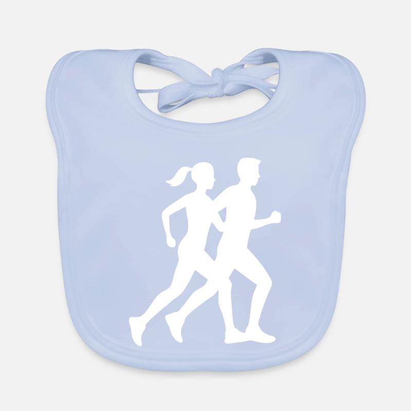 Conception dynamique de la silhouette de course à pied Bavoir bio Bébé