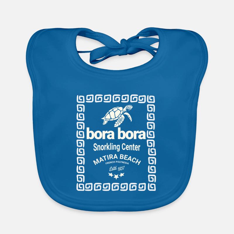 Bora Bora Logo Diving Center Organic Baby Bibs