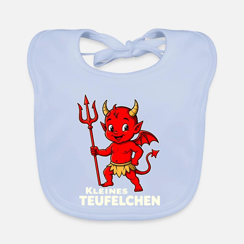 Devil Costume Halloween Little Devil Trident Organic Baby Bibs