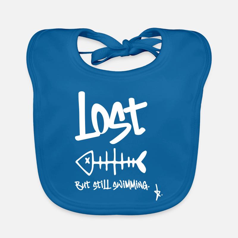 LOST – But still swimming | Herringbone Design Organic Baby Bibs