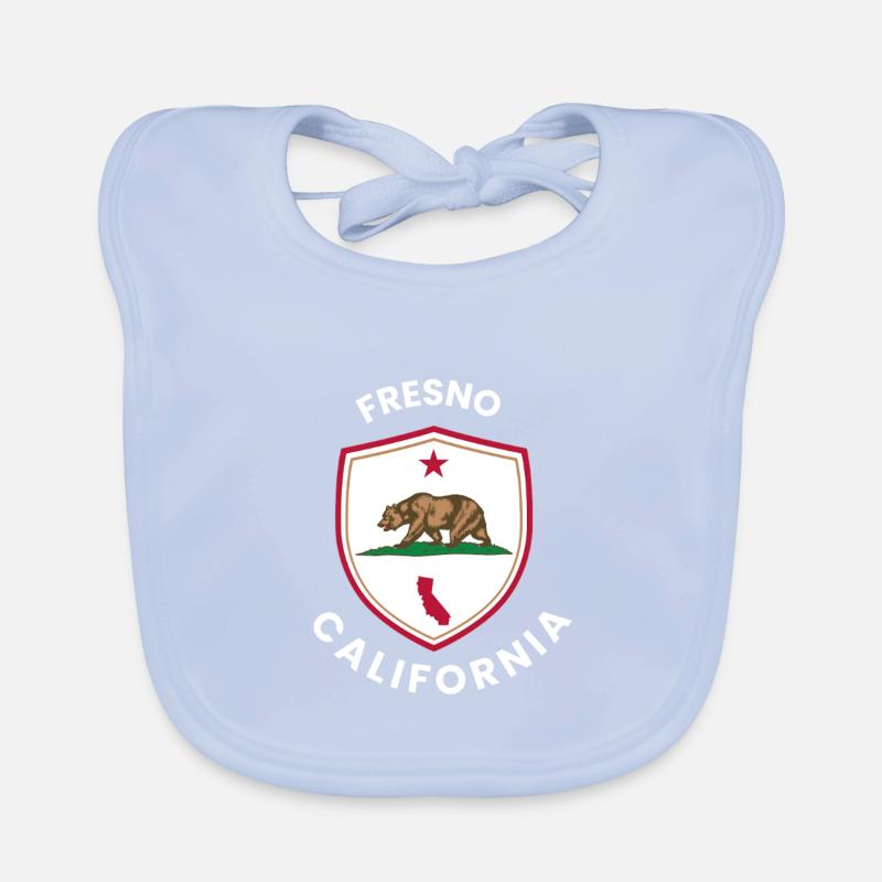 Fresno Shield Bear Emblem Organic Baby Bibs