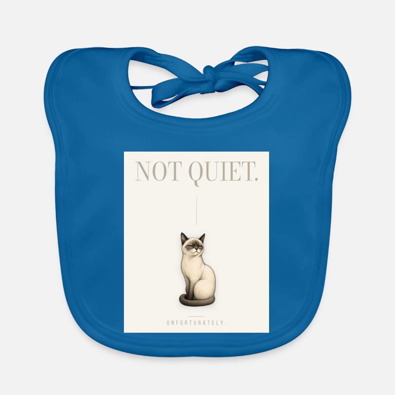NOT QUIET. Noble Cat Sarcastic Meme Design Baby Bio-Lätzchen