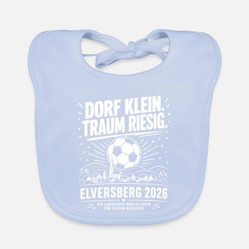 Dorf klein. Traum riesig. Baby Bio-Lätzchen