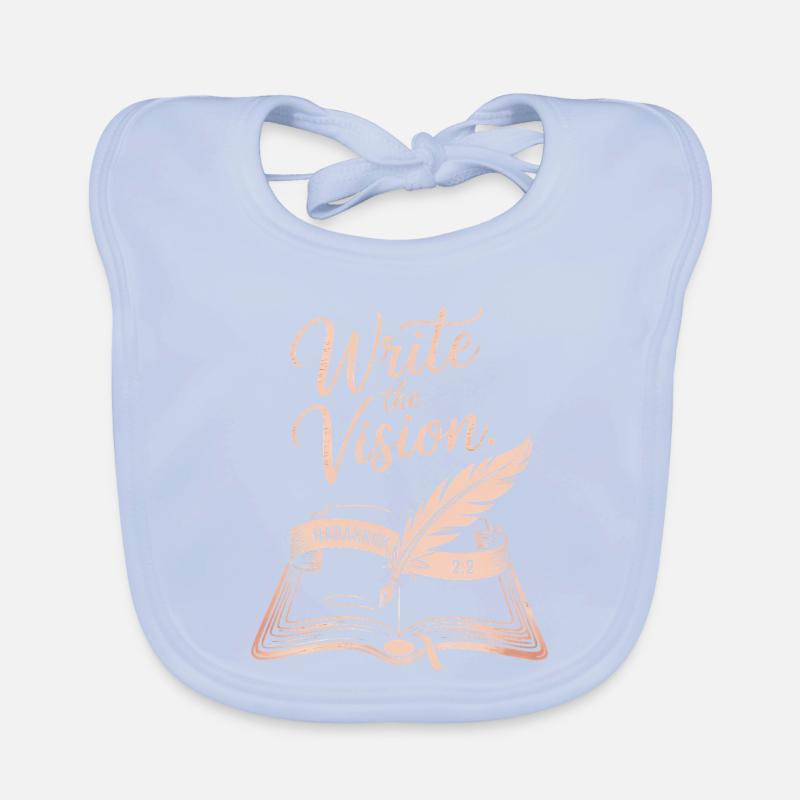 Write the Vision Quill & Book Organic Baby Bibs