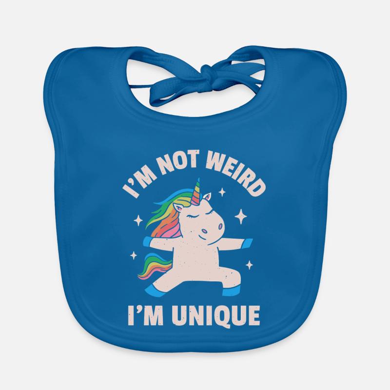 Je ne suis pas bizarre, je suis unique Bavoir bio Bébé