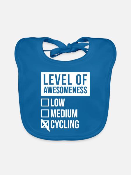 Radfahren, Radfahren, Radfahren - Baby Bio-Lätzchen - Pfauenblau