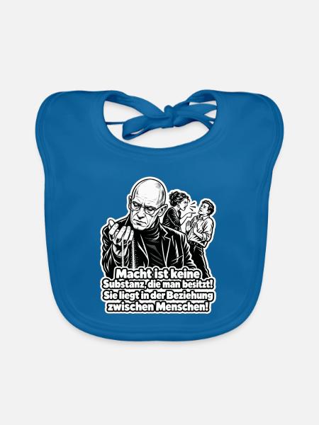 Machtbeziehungen - Baby Bio-Lätzchen - Pfauenblau