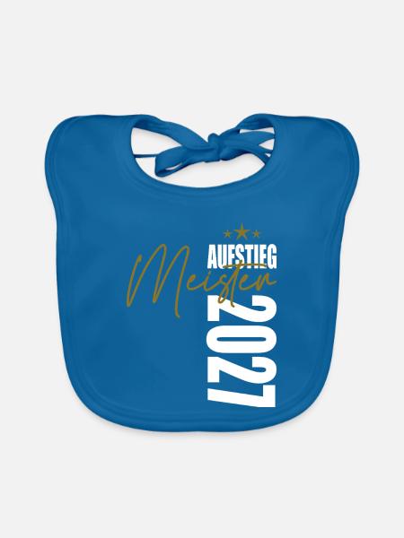Meister 2027 - Baby Bio-Lätzchen - Pfauenblau