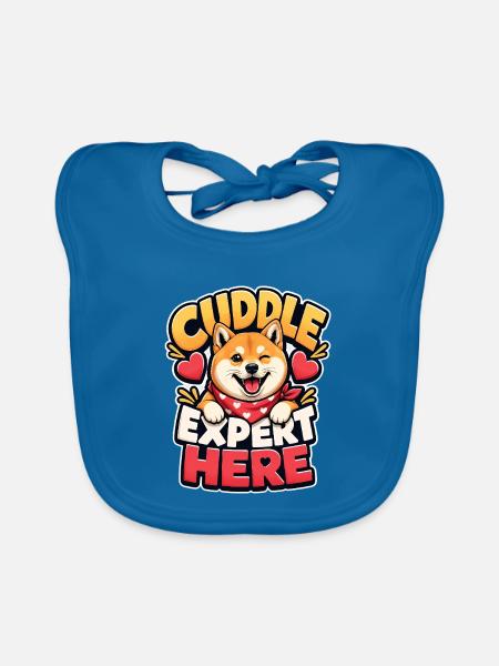 Shiba - Baby Bio-Lätzchen - Pfauenblau