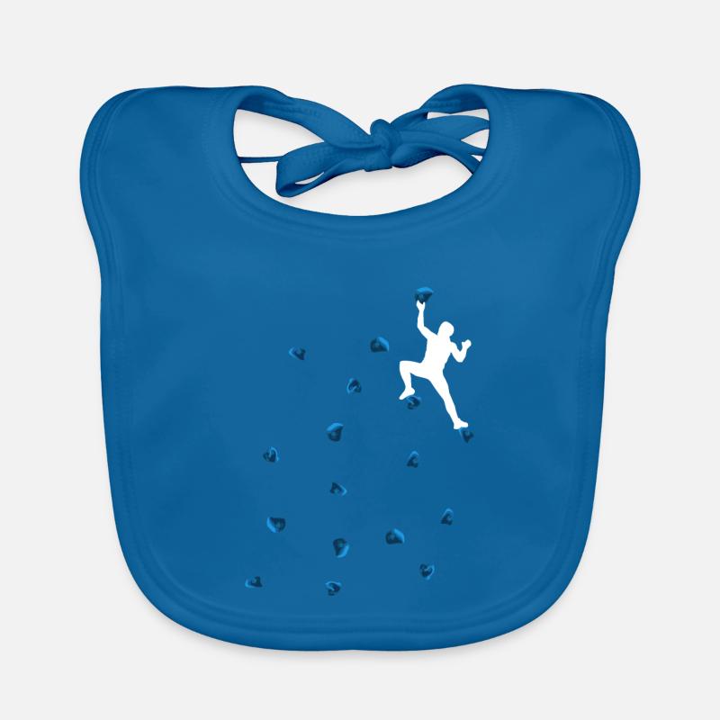 Bouldern Klettern Blaue Boulder Griffe Mann Herren - Baby Bio-Lätzchen - Pfauenblau