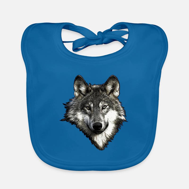 Wolfsgesicht Baby Bio-Lätzchen