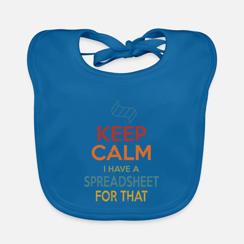 Keep Calm Spreadsheet Organic Baby Bibs