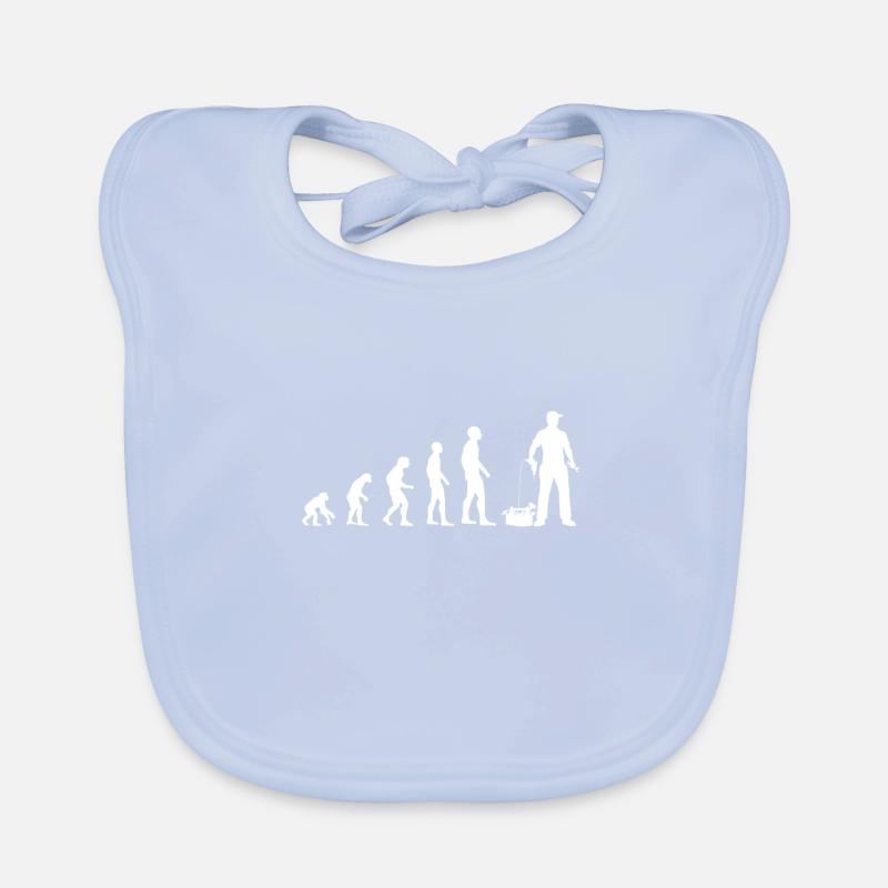 evolution handyman humor DIY mann geschenk Baby Bio-Lätzchen