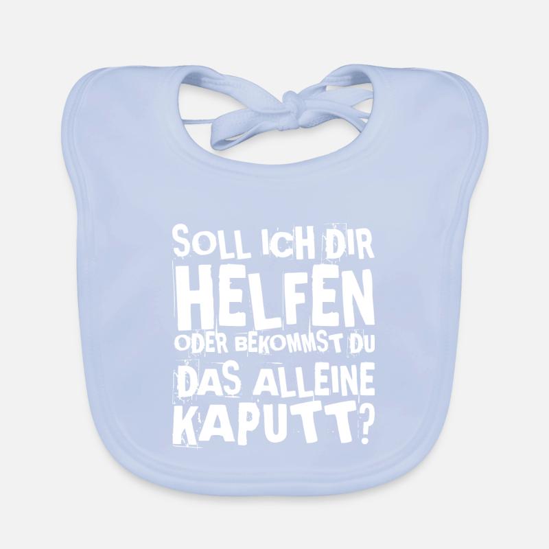 Soll ich dir helfen oder bekommst du das alleine k Baby Bio-Lätzchen