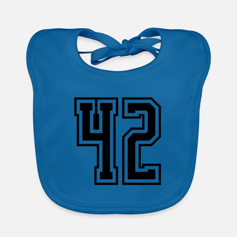 42 Number number Organic Baby Bibs