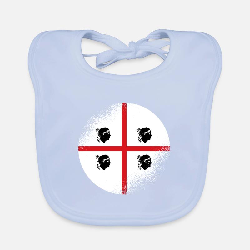 Drapeau de Sardaigne d’occasion Look Drapeau sarde Vintage Bavoir bio Bébé