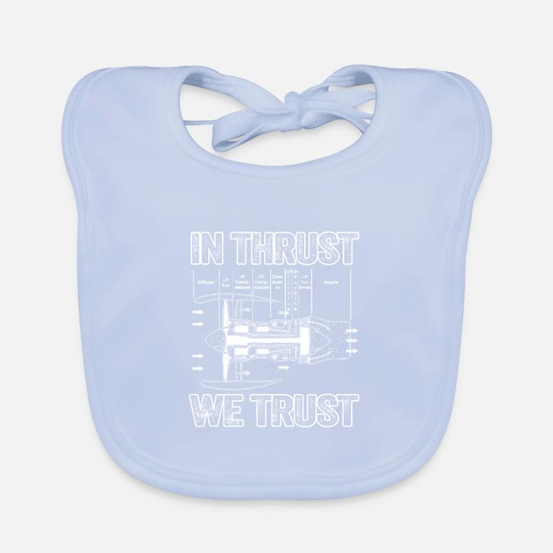 In Thrust We Trust - Vintage Design Baby Bio-Lätzchen