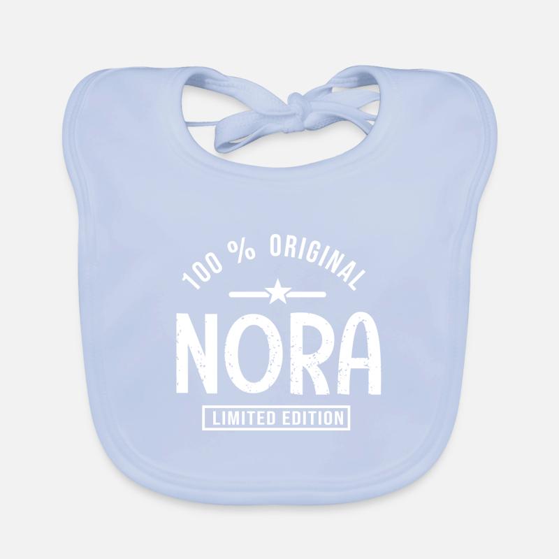 Nora gift personalized tshirt name nora, Nora Organic Baby Bibs