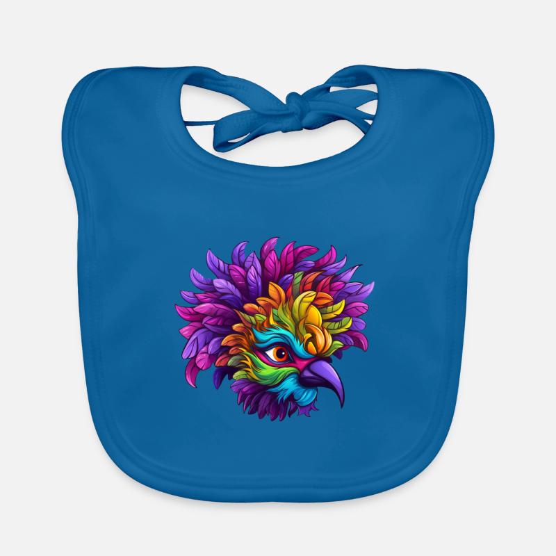 Flamant rose Mardi Gras Masque Bavoir bio Bébé