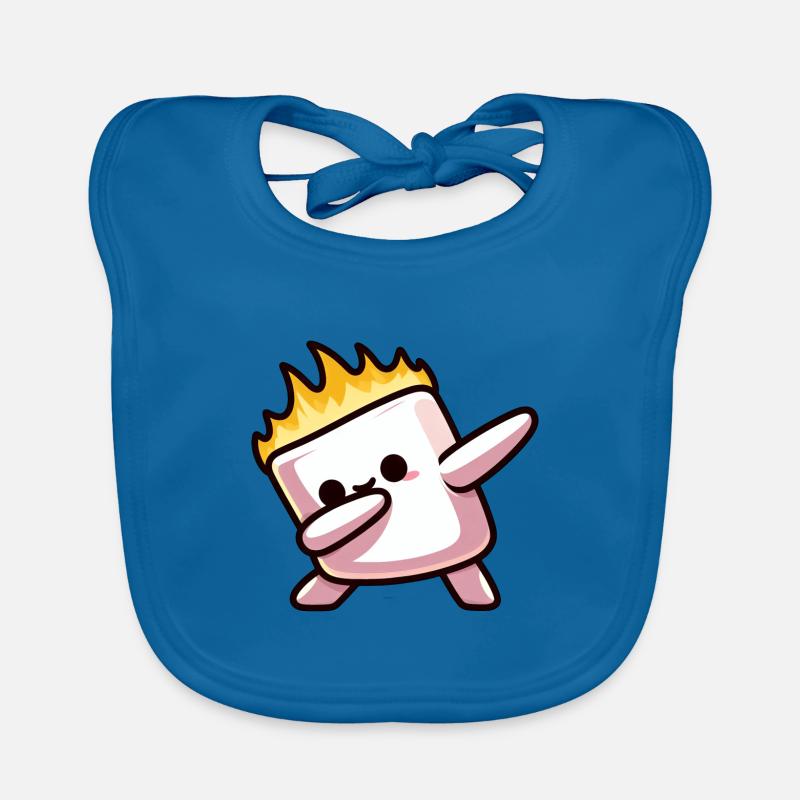 Marshmallow Fire Flame Grilling Dab Bavoir bio Bébé