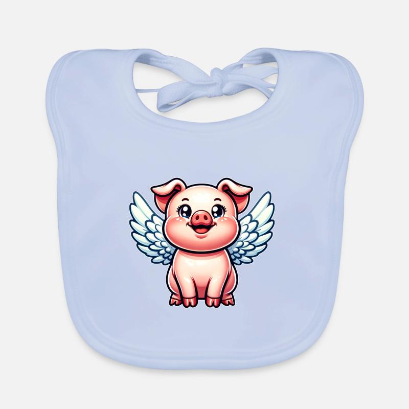 Cochon Cochon Sow Ailes D’ange Mignon Bavoir bio Bébé