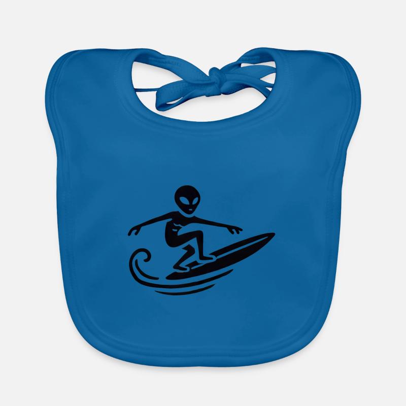 Alien Surfer Surf Planche de surf Surf d’été Bavoir bio Bébé