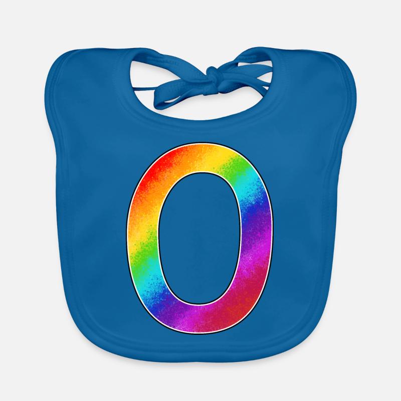 Rainbow Zero Birthday Organic Baby Bibs