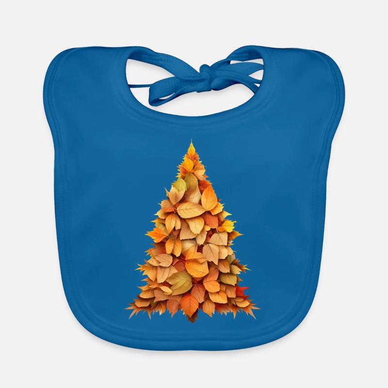 Autumn Symphony: Deciduous and Coniferous Tree in the Organic Baby Bibs
