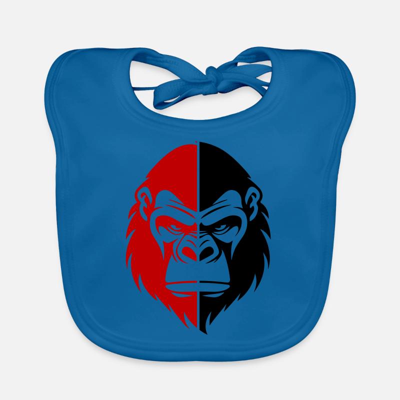 Tête de gorille Bavoir bio Bébé