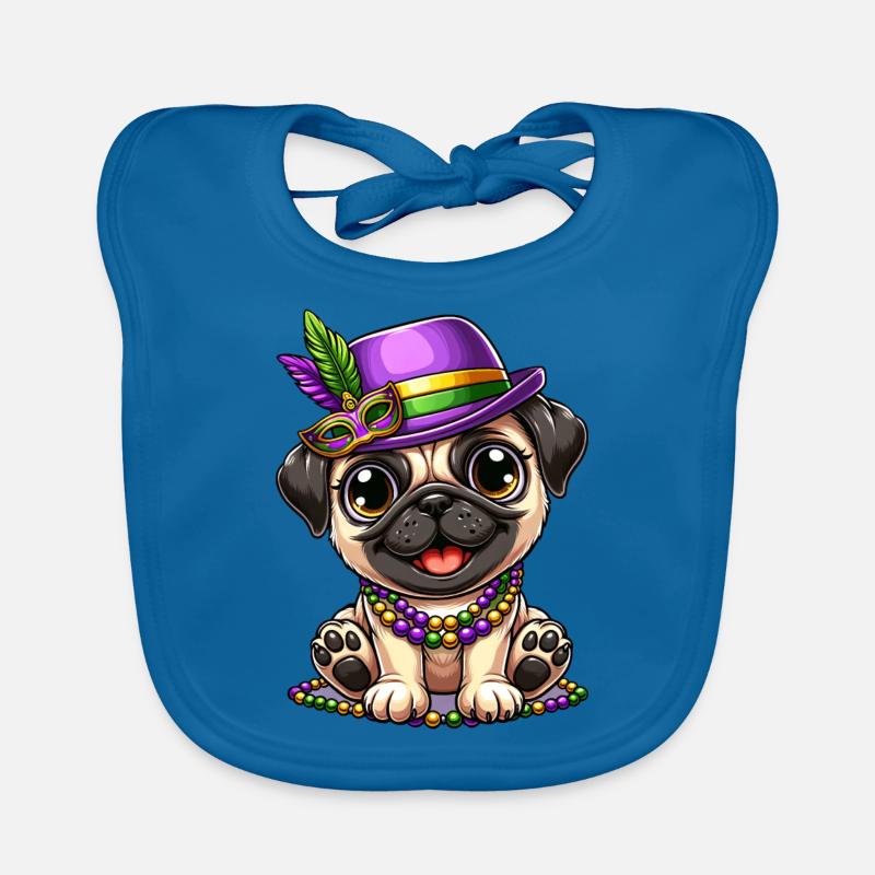 Mardi Gras Comic Mops Baby Bio-Lätzchen