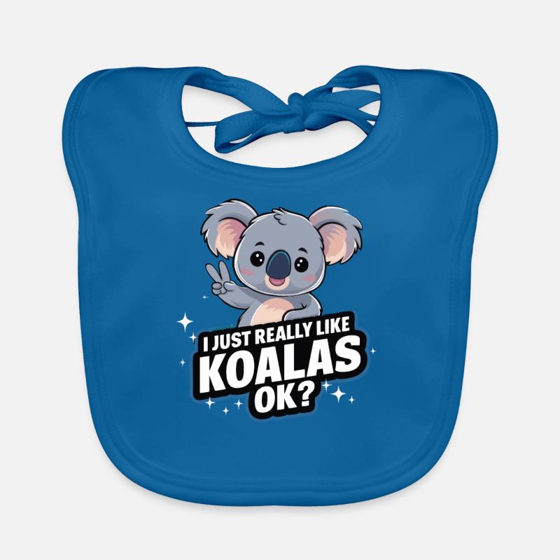 Koala Koala Koala Ours Koala Animal - Bavoir bio Bébé - bleu paon