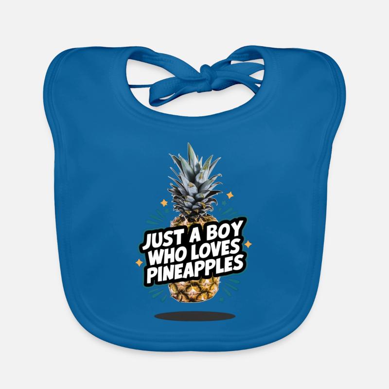Pineapple tropical hawaiian fruit Organic Baby Bibs