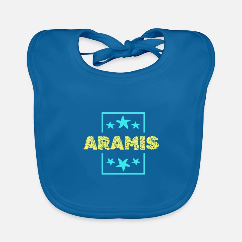 First name birthday Aramis Organic Baby Bibs