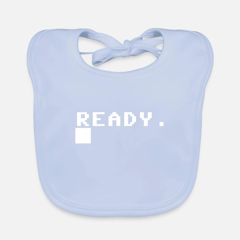 C64 ready - blanc Bavoir bio Bébé
