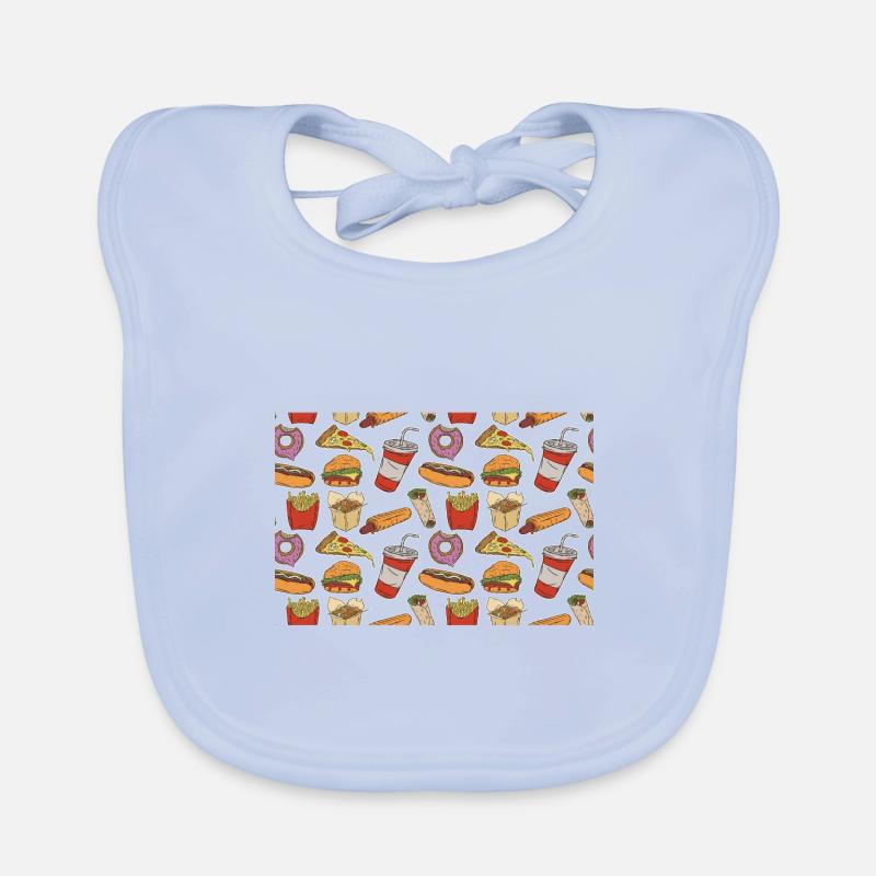 Fast Food Patterns Organic Baby Bibs